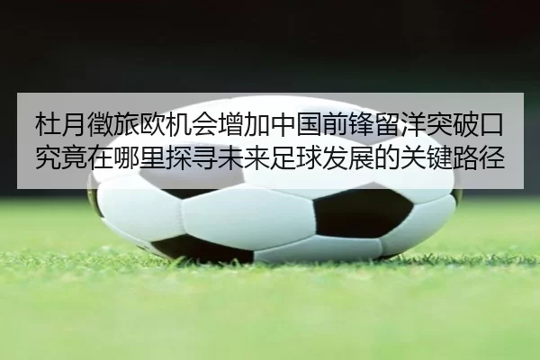 杜月徵旅欧机会增加中国前锋留洋突破口究竟在哪里探寻未来足球发展的关键路径